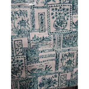 Premium Quilting Fabric, Cotton, Asian Artistic Stamps Blue 44" x 8 Yard Bolt